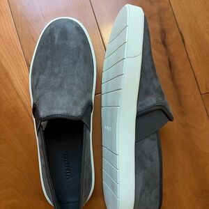 New Vince Preston Suede Slip-On Sneaker in Gray Steel Size 7.5